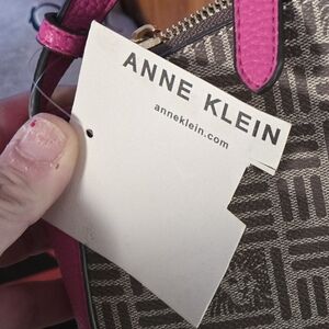 Anne Klein Pink and Brown Crossbody Bag